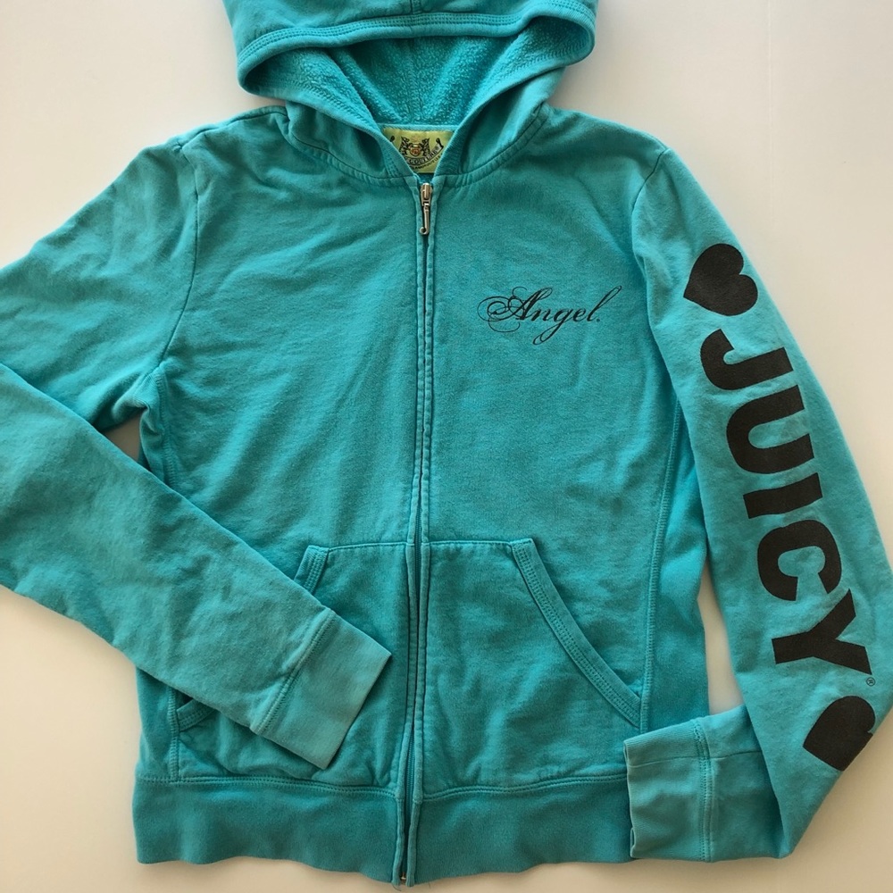 Juicy Couture Turquoise Hooded Sweatshirt